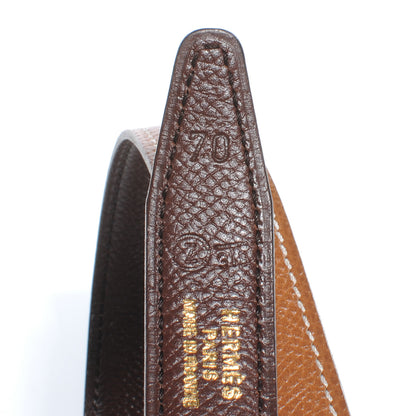Hermes Courchevel Reversible Constance 18mm H Belt 70 Gold Chocolate 6 of 7