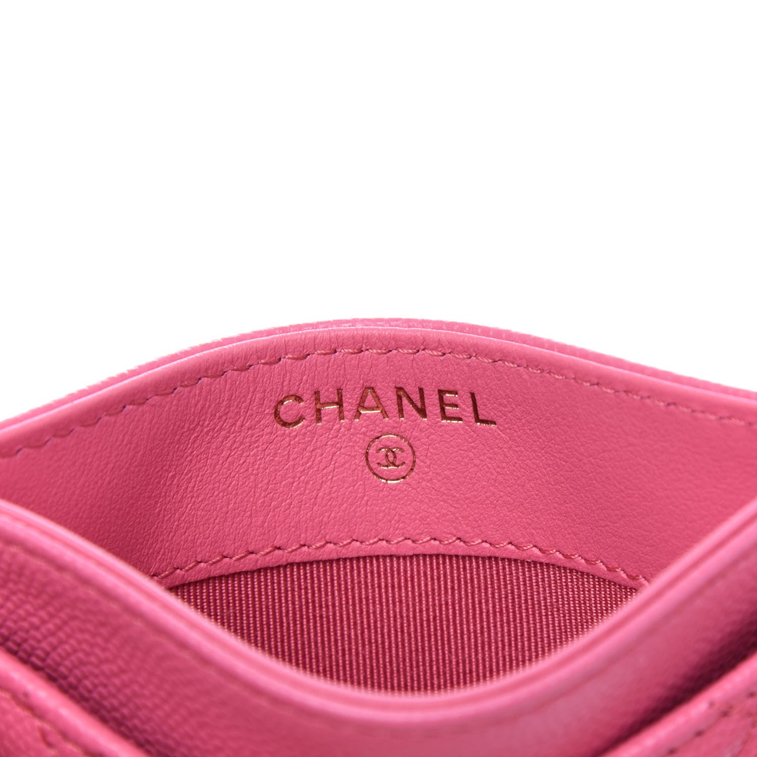 Chanel Caviar Quilted Card Holder Pink 6 of 9