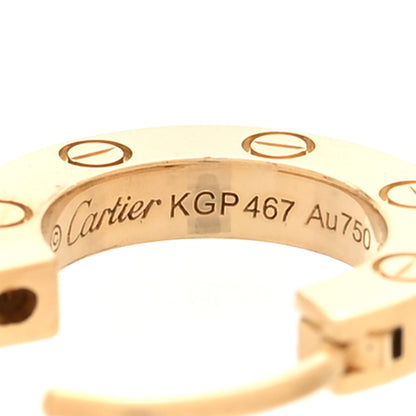 Cartier 18K Yellow Gold Single LOVE Hoop Earring 4 of 6