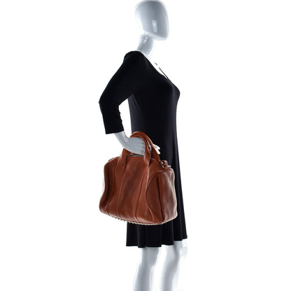 Alexander Wang Pebbled Lambskin Rocco Gold Hardware Brown 4 of 16