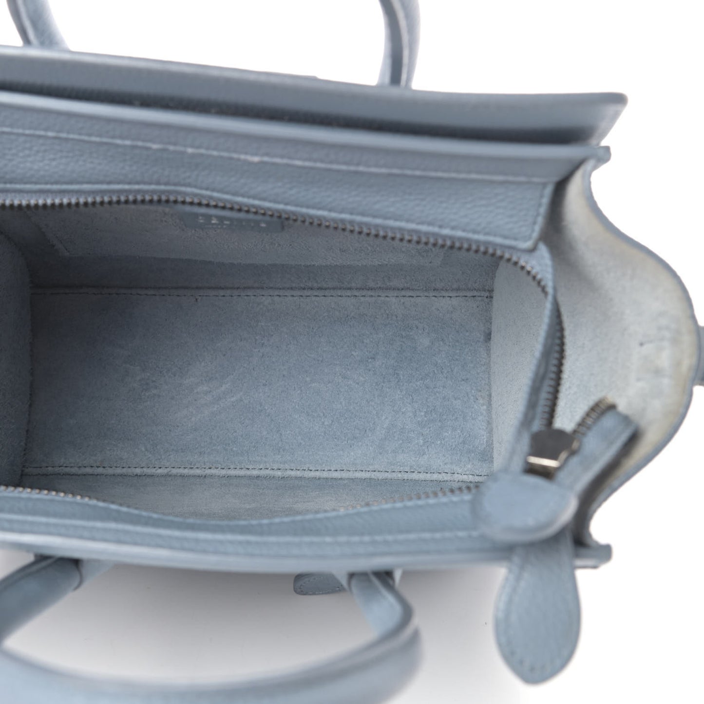 Drummed Calfskin Nano Luggage Blue