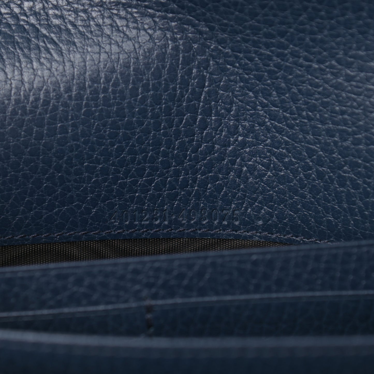 Dollar Calfskin Crystal Mini Dionysus Chain Wallet Blue Agata Black Diamond