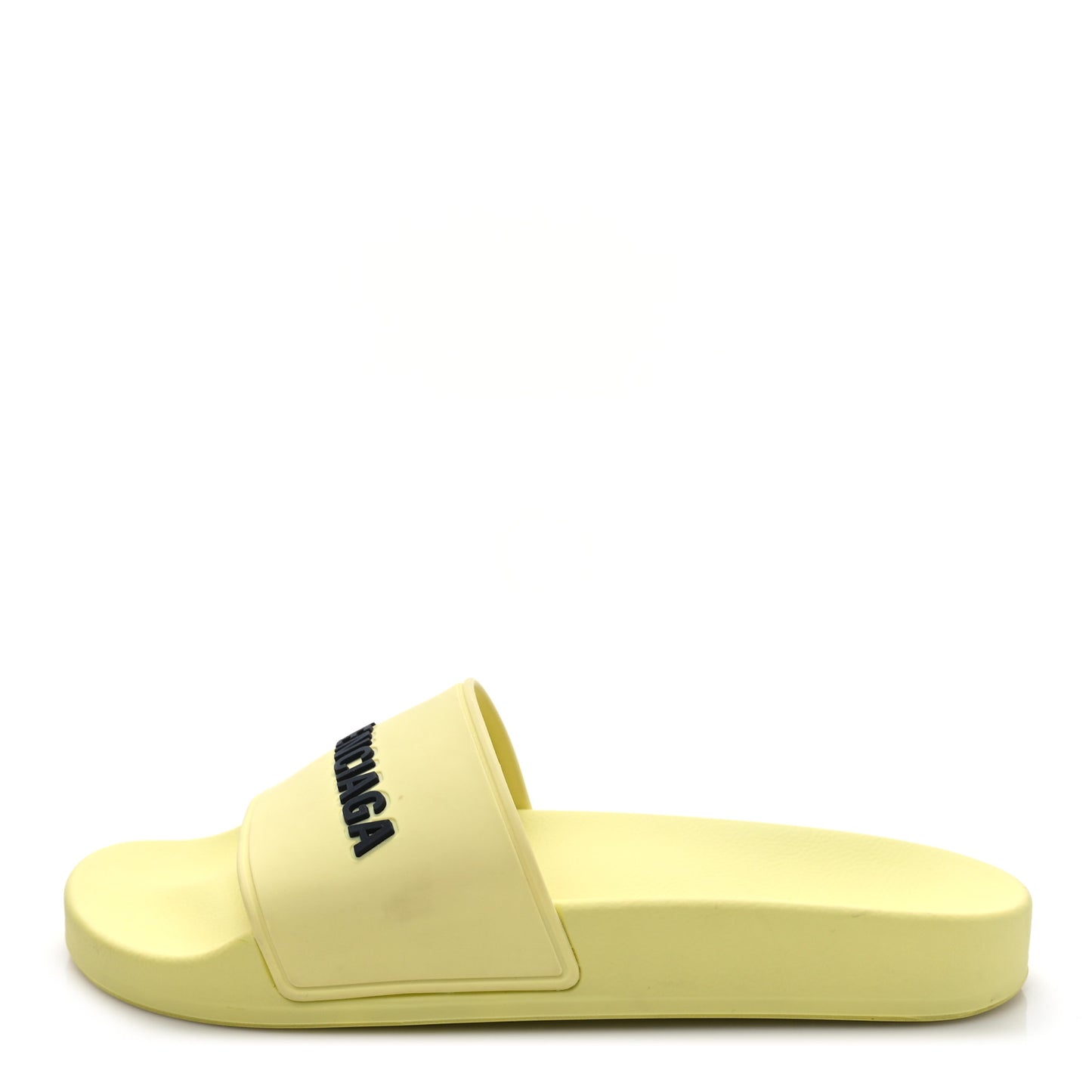 Smooth Rubber Logo Bi-Color Womens Pool Slide Sandals 36 Yellow Black