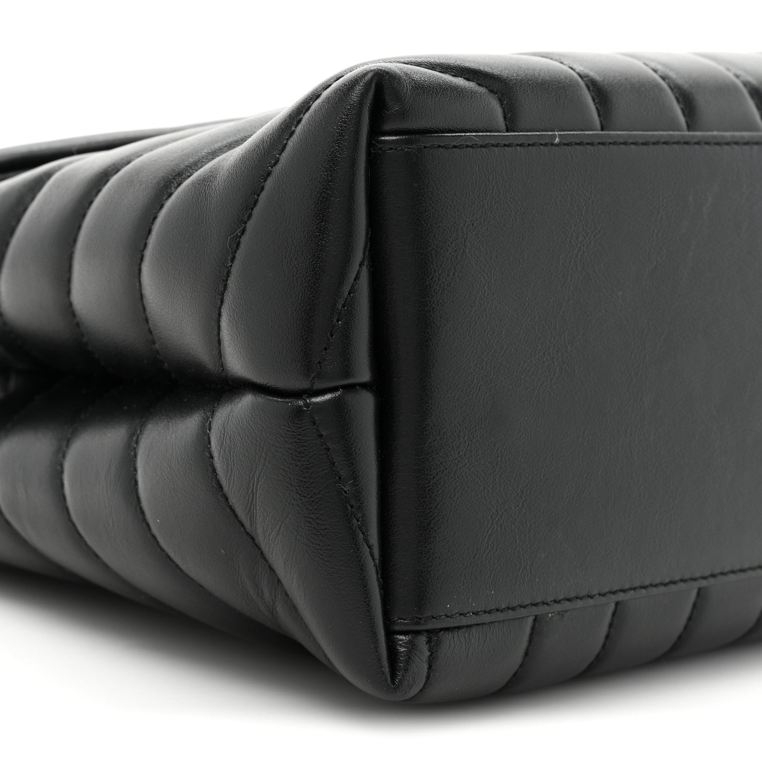 Saint Laurent Calfskin Y Quilted Monogram Medium Loulou Chain Satchel Black 10 of 13