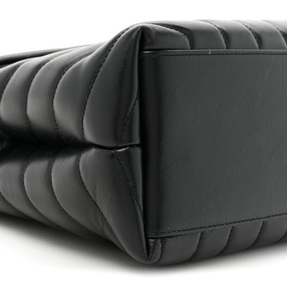 Saint Laurent Calfskin Y Quilted Monogram Medium Loulou Chain Satchel Black 10 of 13