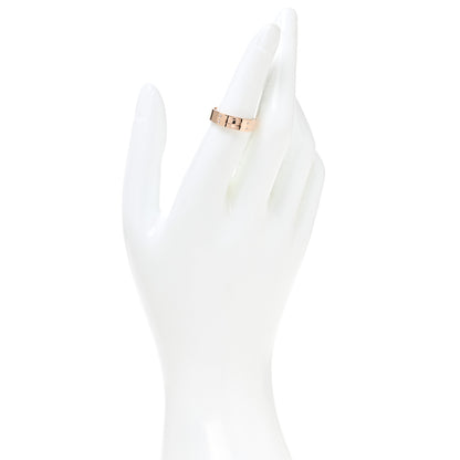 Hermes 18K Rose Gold Diamond PM Kelly Ring 52 6 2 of 5