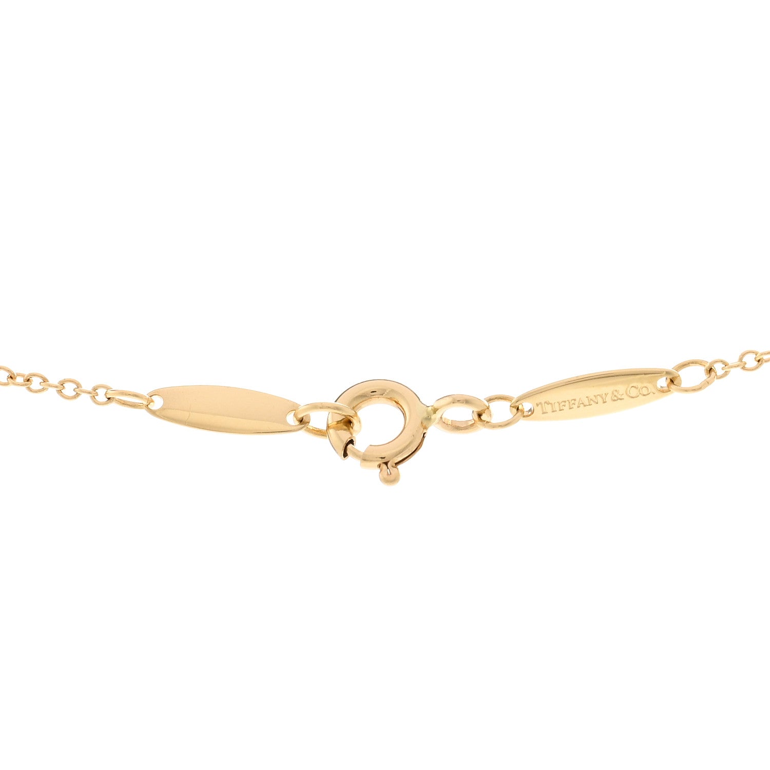 Tiffany 18K Yellow Gold Diamond .12ct Elsa Peretti Diamonds by the Yard Pendant Necklace 4 of 5