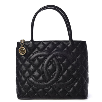 Chanel Caviar Quilted Medallion Tote Black 1 of 8