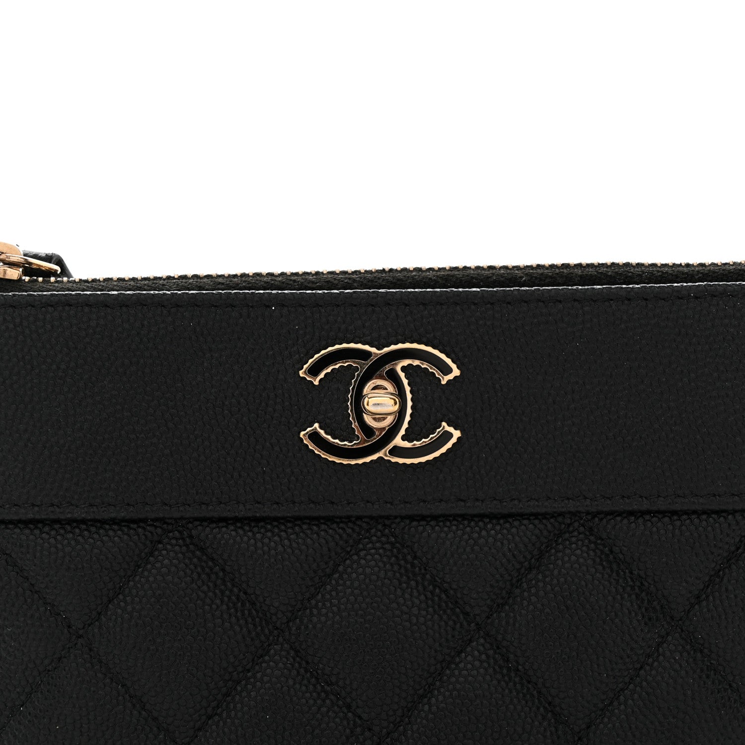 Chanel Caviar Quilted Small Vintage Mademoiselle Cosmetic Case Black 7 of 8
