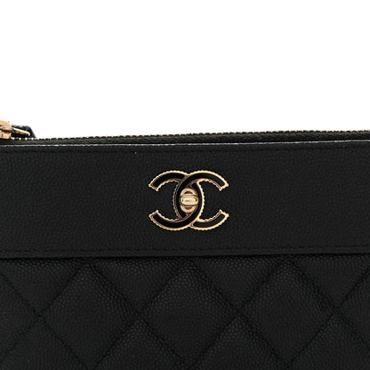 Chanel Caviar Quilted Small Vintage Mademoiselle Cosmetic Case Black 7 of 8
