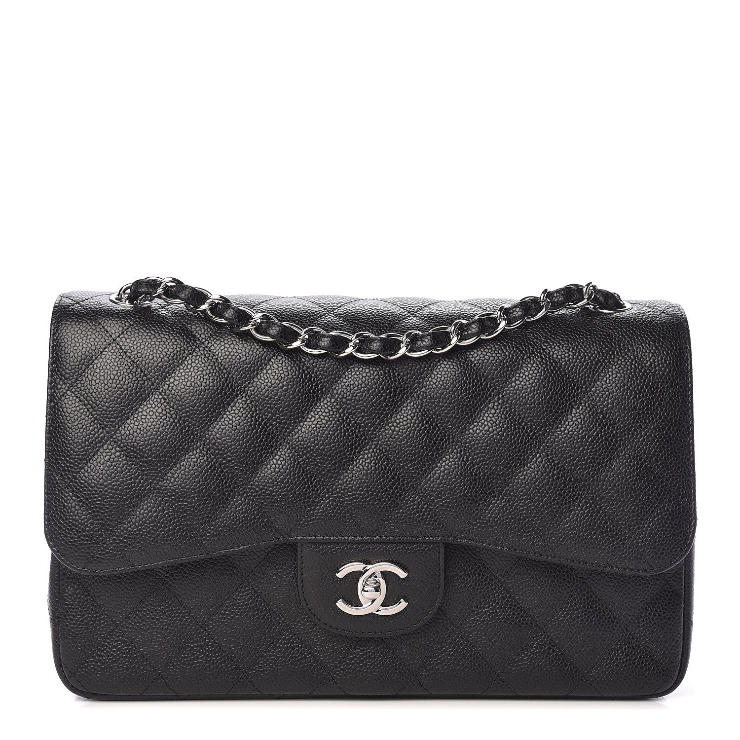Chanel Caviar Quilted Jumbo Double Flap Black 1 of 11
