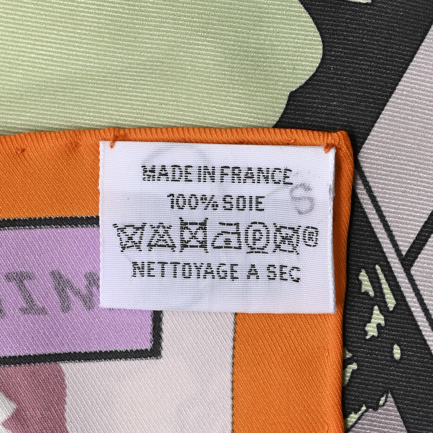 Hermes Silk Minuit Au Faubourg Scarf 70 Orange Gris Jaune 3 of 8