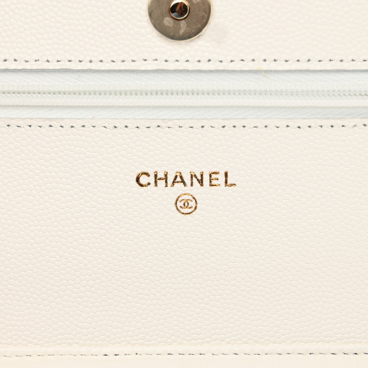 Chanel Caviar Quilted Wallet On Chain WOC White 6 of 12