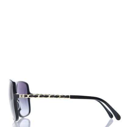 Chanel Lambskin Square Chain Sunglasses 5210-Q Black 2 of 8