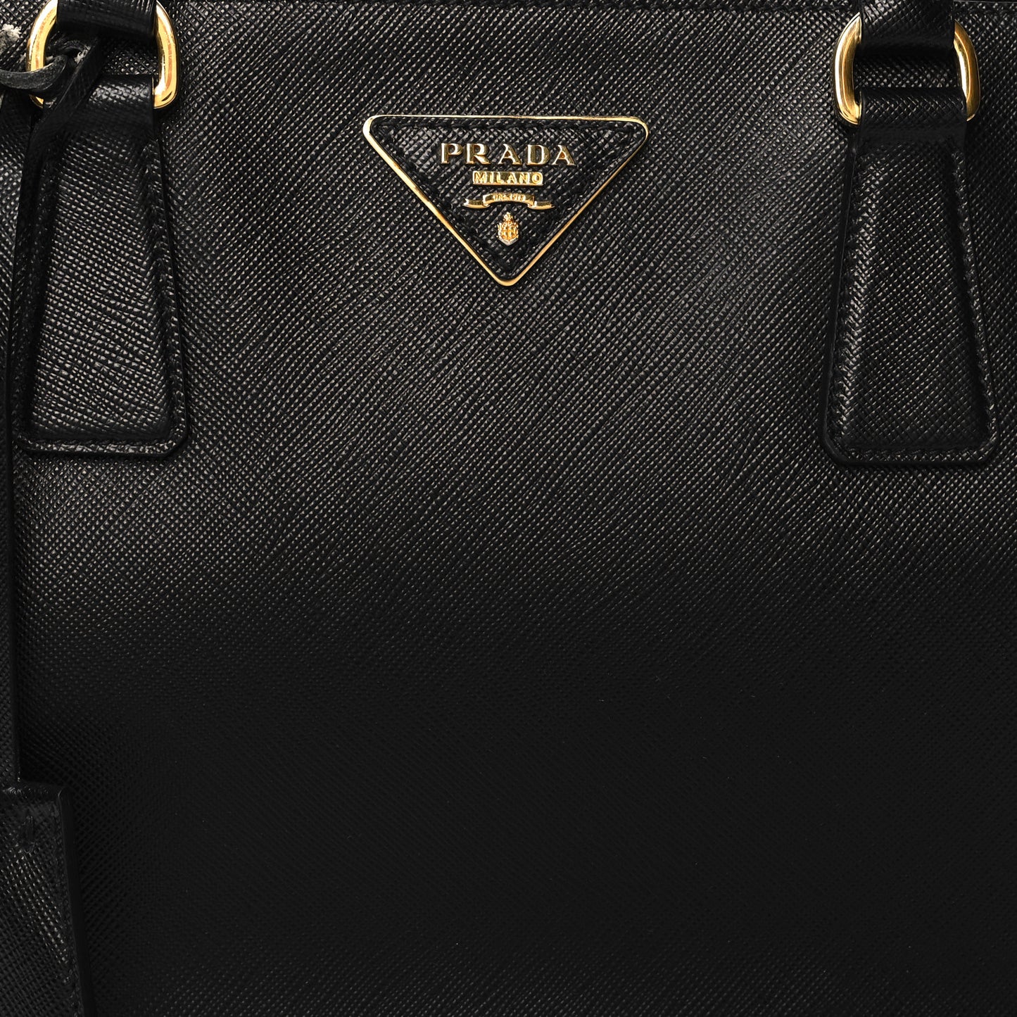 Saffiano Medium Galleria Double Zip Tote Black