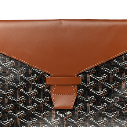 Goyard Goyardine Commando Envelope 2 Flat Large Pouch Black Gold 13 of 14