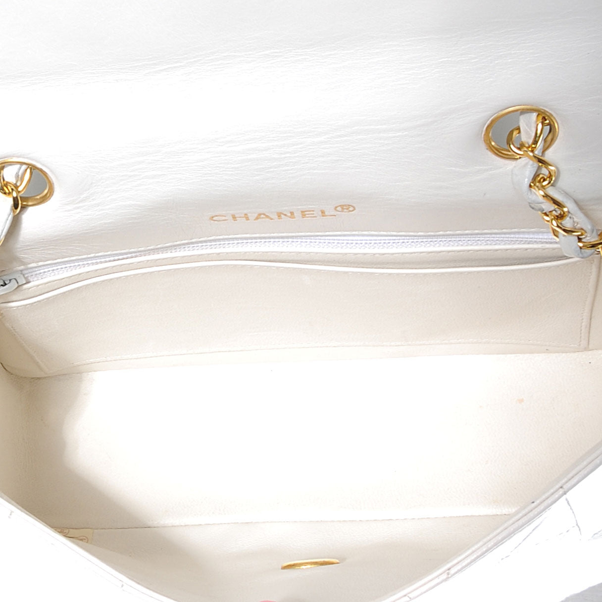 Chanel Lambskin Medium Single Flap White 5 of 8