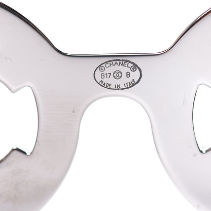 Chanel Crystal CC Sunglasses Brooch Silver 4 of 5