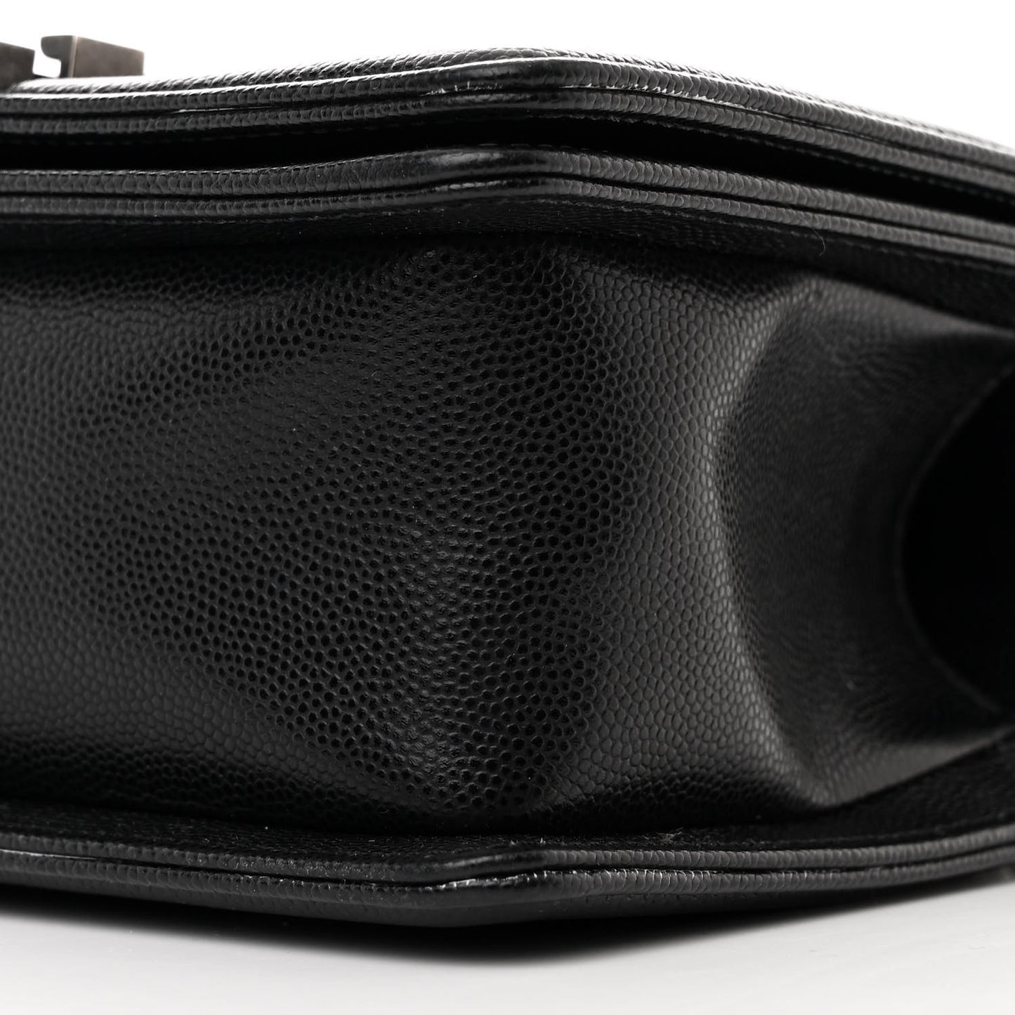 Caviar Quilted Small Boy Flap Black