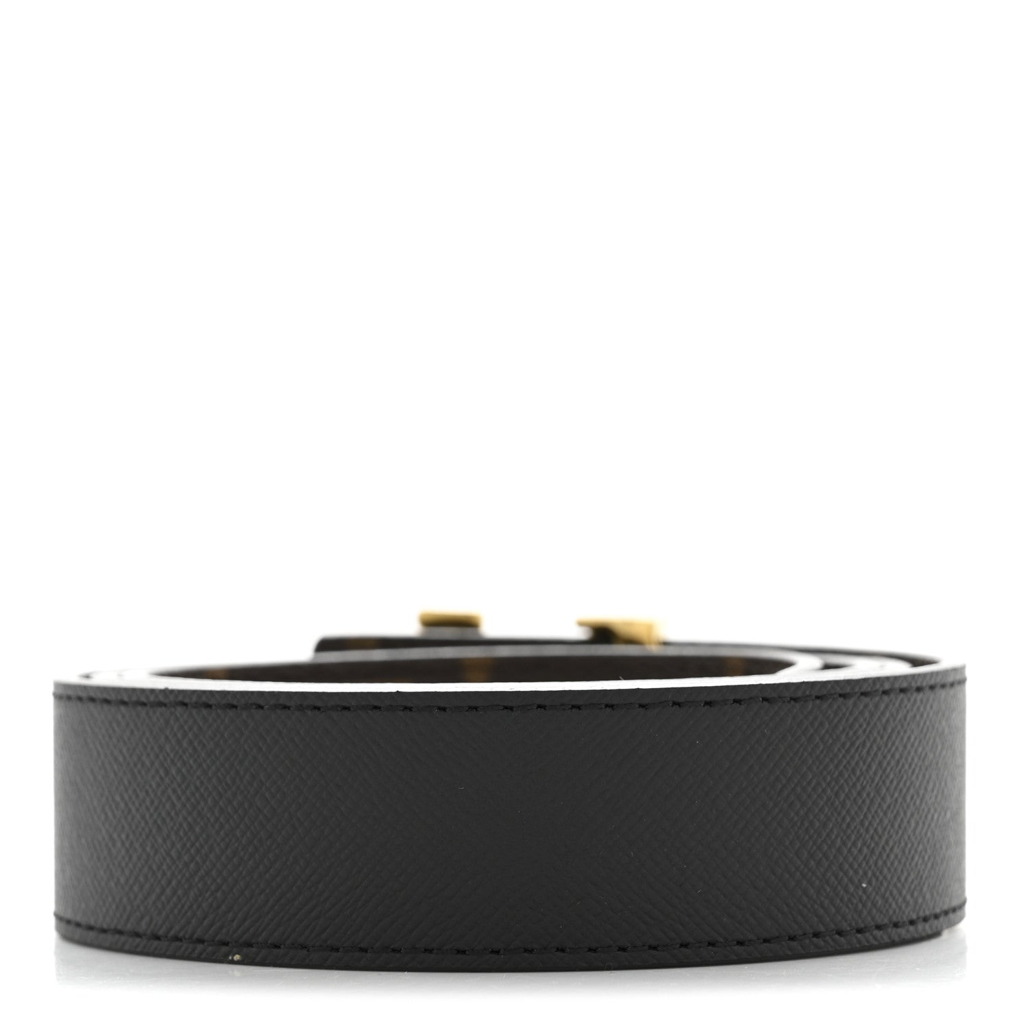 Louis Vuitton Calfskin Monogram 30mm LV Initiales Reversible Belt 85 34 Black 2 of 7