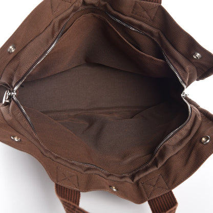 Hermes Canvas Herline MM Tote Brown 5 of 10