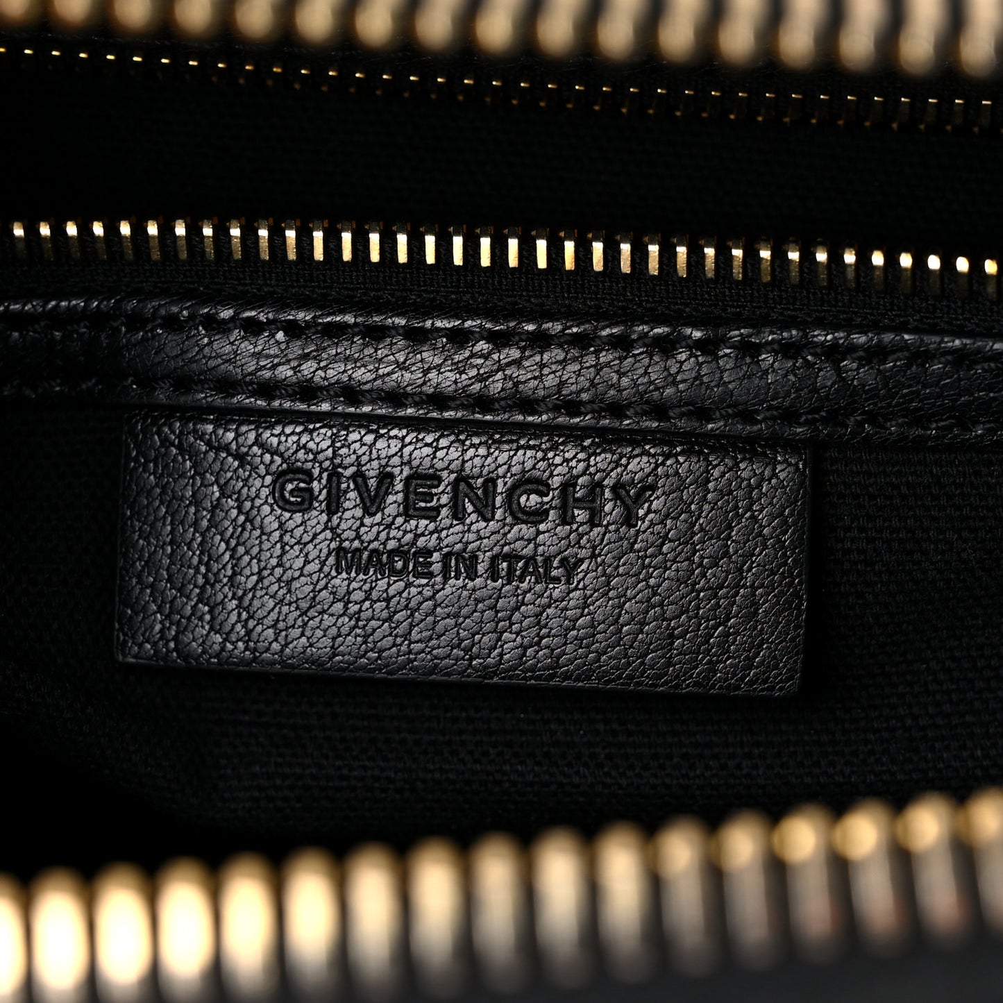 Canvas Sugar Goatskin Striped Small Antigona Black