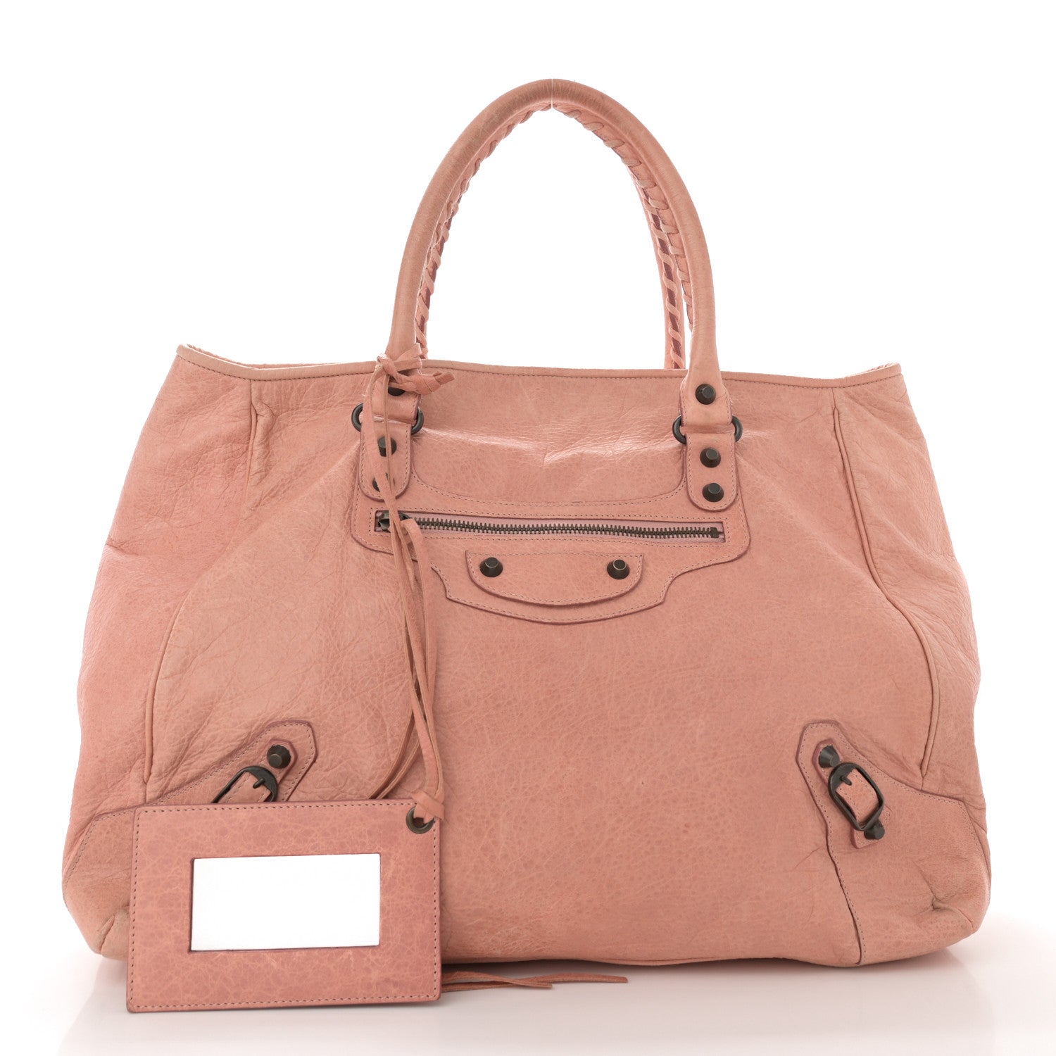 Balenciaga Agneau Classic Hardware S Sunday Tote Vieux Rose 3 of 17
