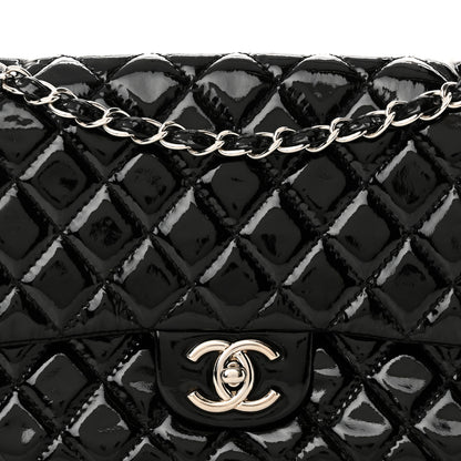 Chanel Patent Calfskin Quilted Medium Double Flap Black 8 of 10
