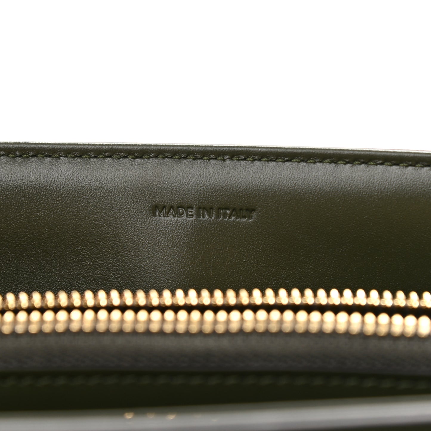 Satinated Calfskin Medium 16 Top Handle Bag Khaki