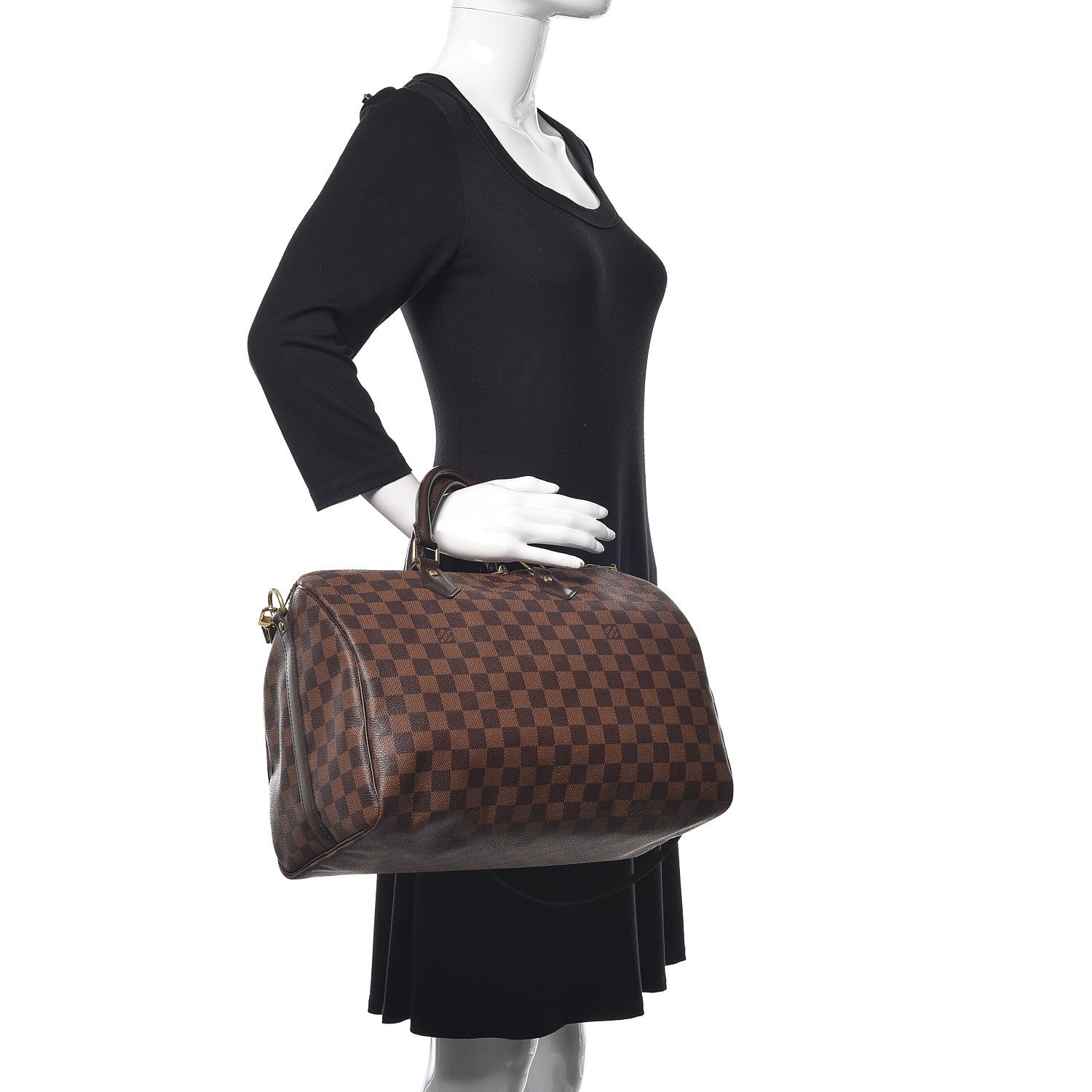 Louis Vuitton Damier Ebene Speedy Bandouliere 35 3 of 10