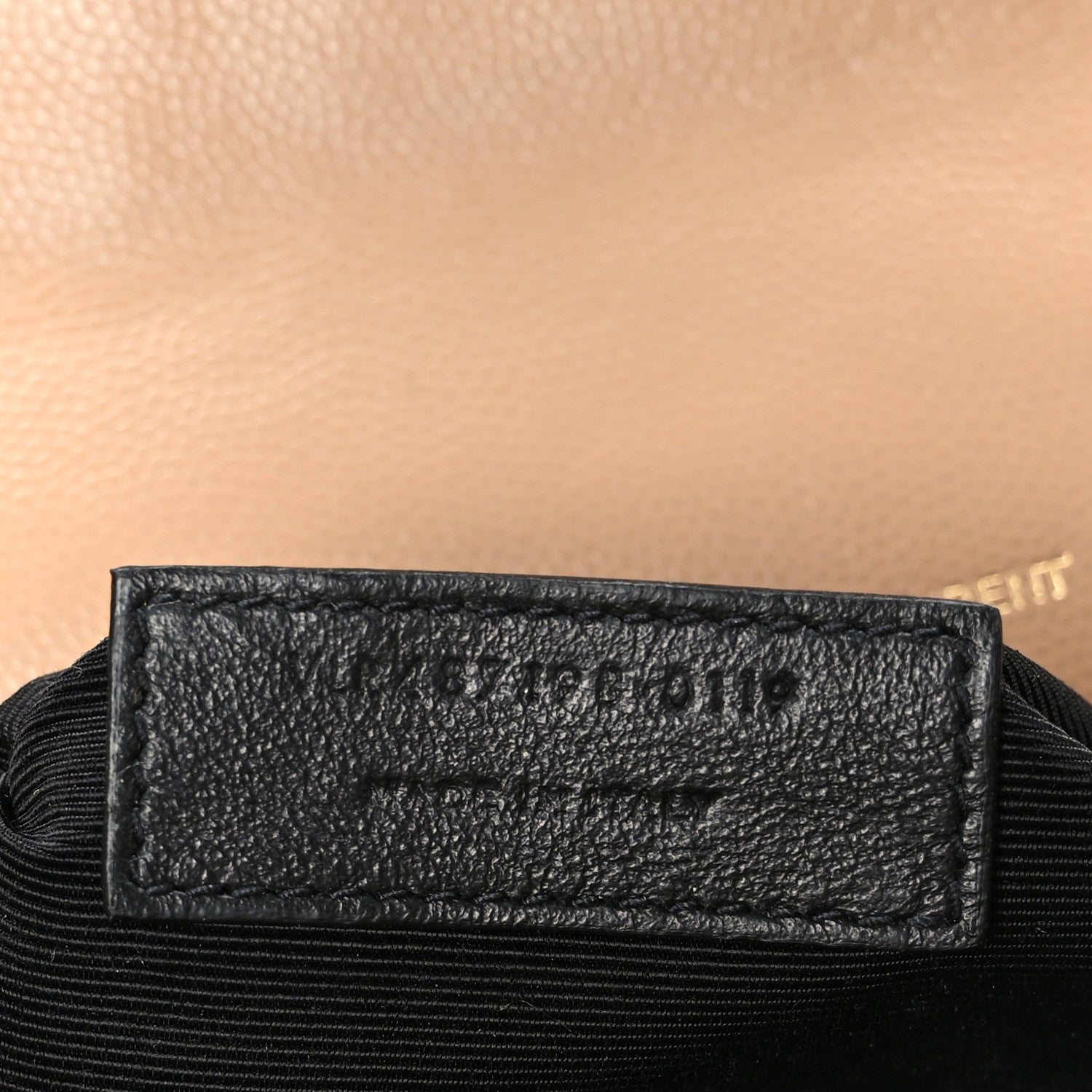 Saint Laurent Grain De Poudre Mixed Matelasse Large Triquilt Monogram Satchel Dark Beige 8 of 10