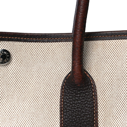Hermes Buffle Sindhu Toile Garden Party 36 MM Tote Marron Fonce 18 of 36