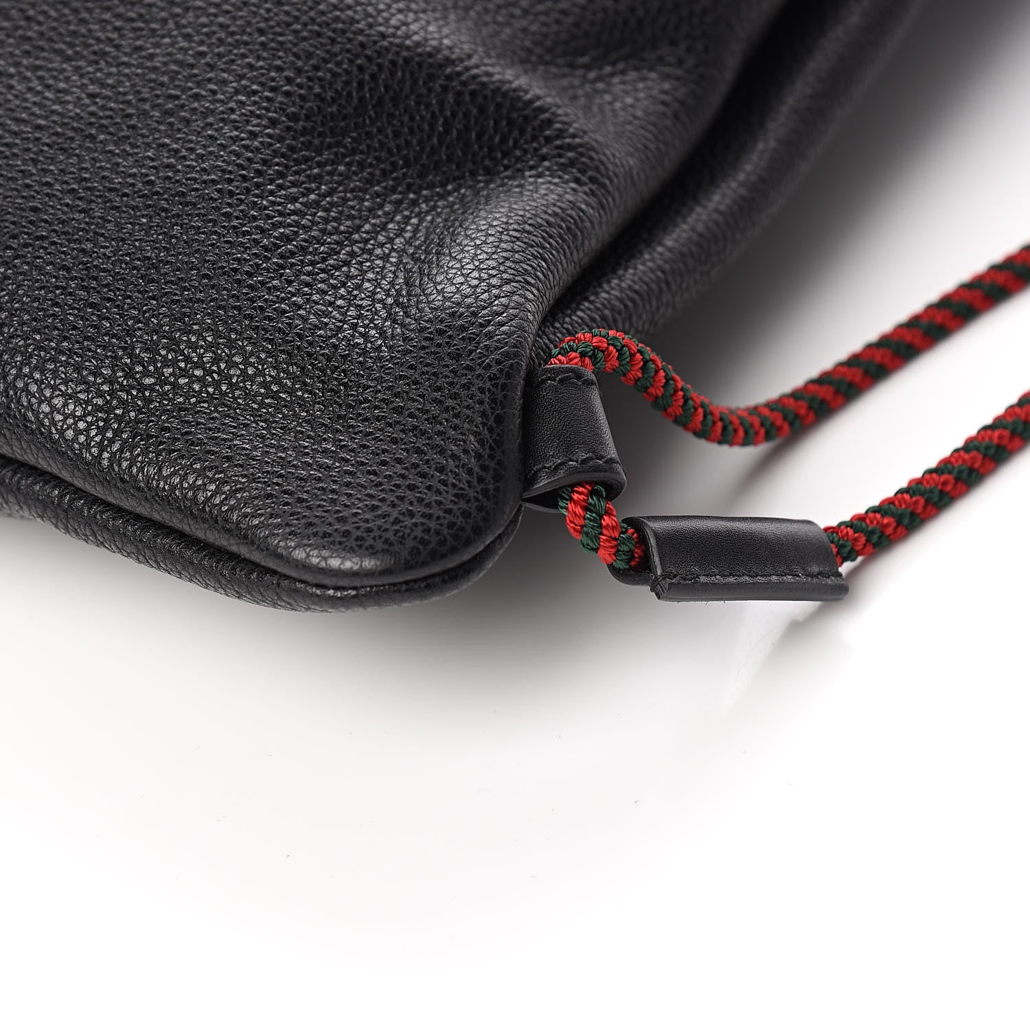 Gucci Calfskin Logo Drawstring Backpack Black 7 of 11