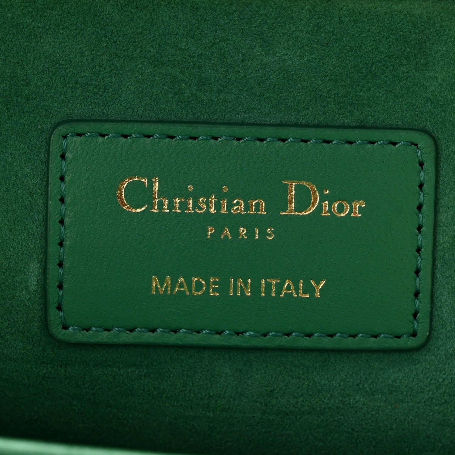 Christian Dior Lambskin Cannage Medium Lady D-Joy Green 1782383