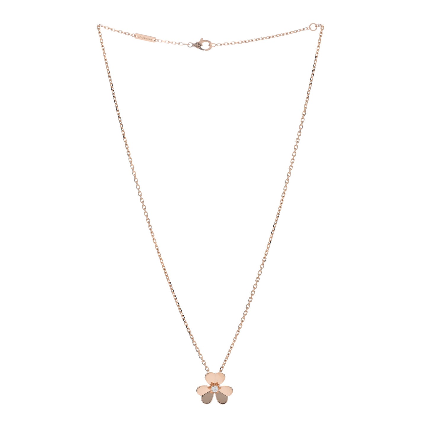 18K Rose Gold Diamond Small Frivole Pendant Necklace