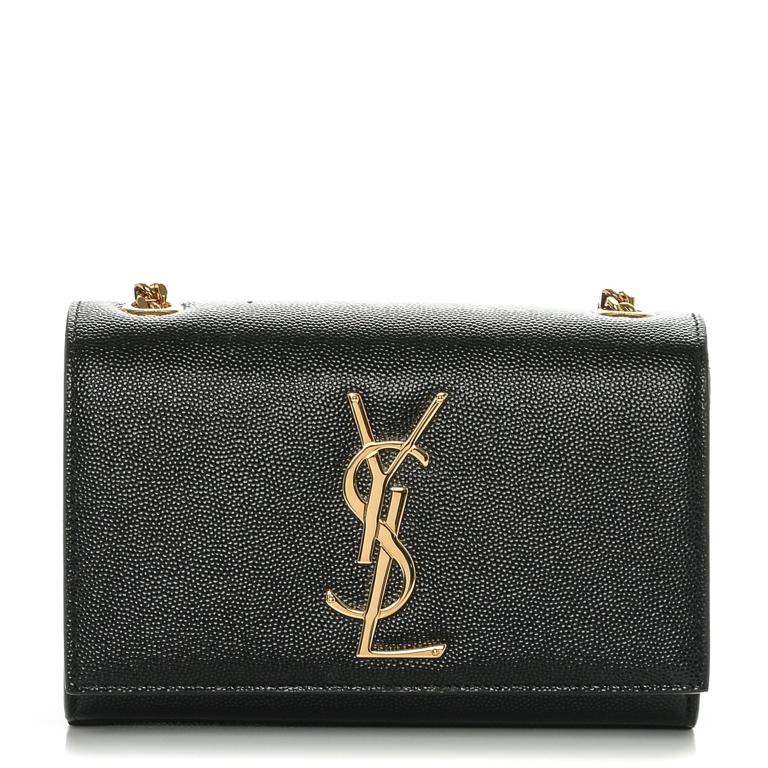Saint Laurent Grain De Poudre Small Monogram Kate Satchel Black 1 of 6