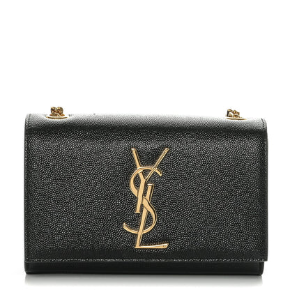 Saint Laurent Grain De Poudre Small Monogram Kate Satchel Black 1 of 6