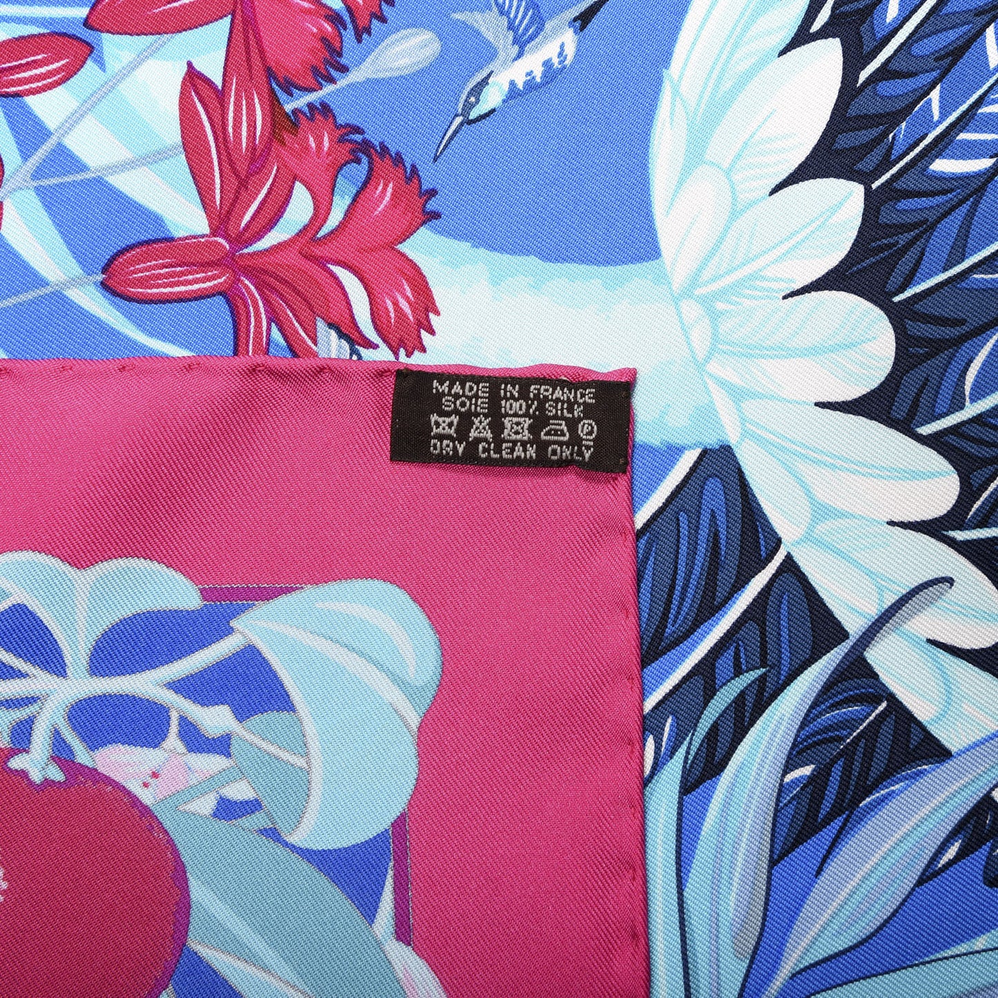 Silk Tatouage Flamingo Party Scarf 90