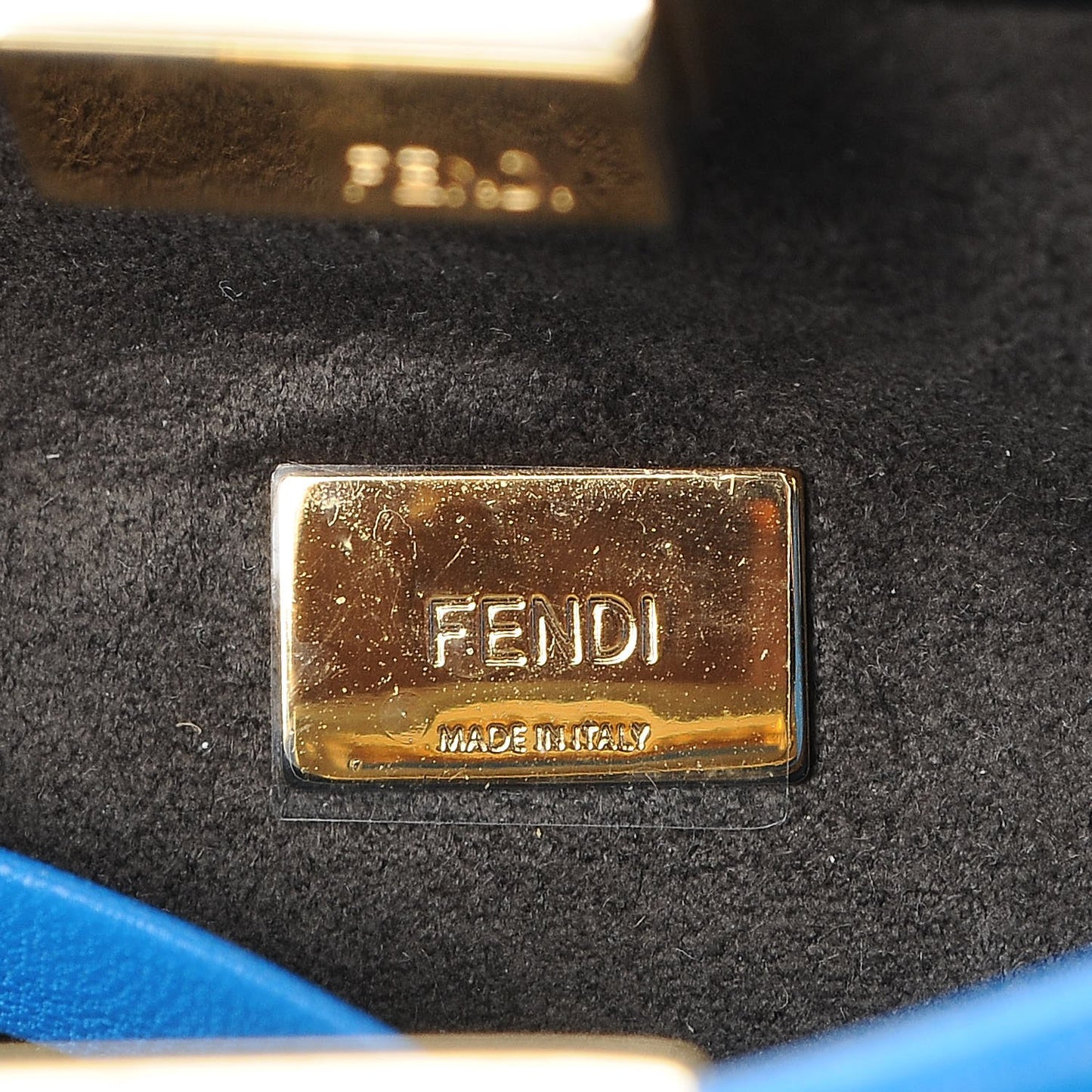 Shiny Nappa Micro Peekaboo Iconic Satchel Blue Royal