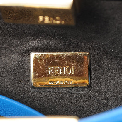 Fendi Shiny Nappa Micro Peekaboo Iconic Satchel Blue Royal 6 of 7
