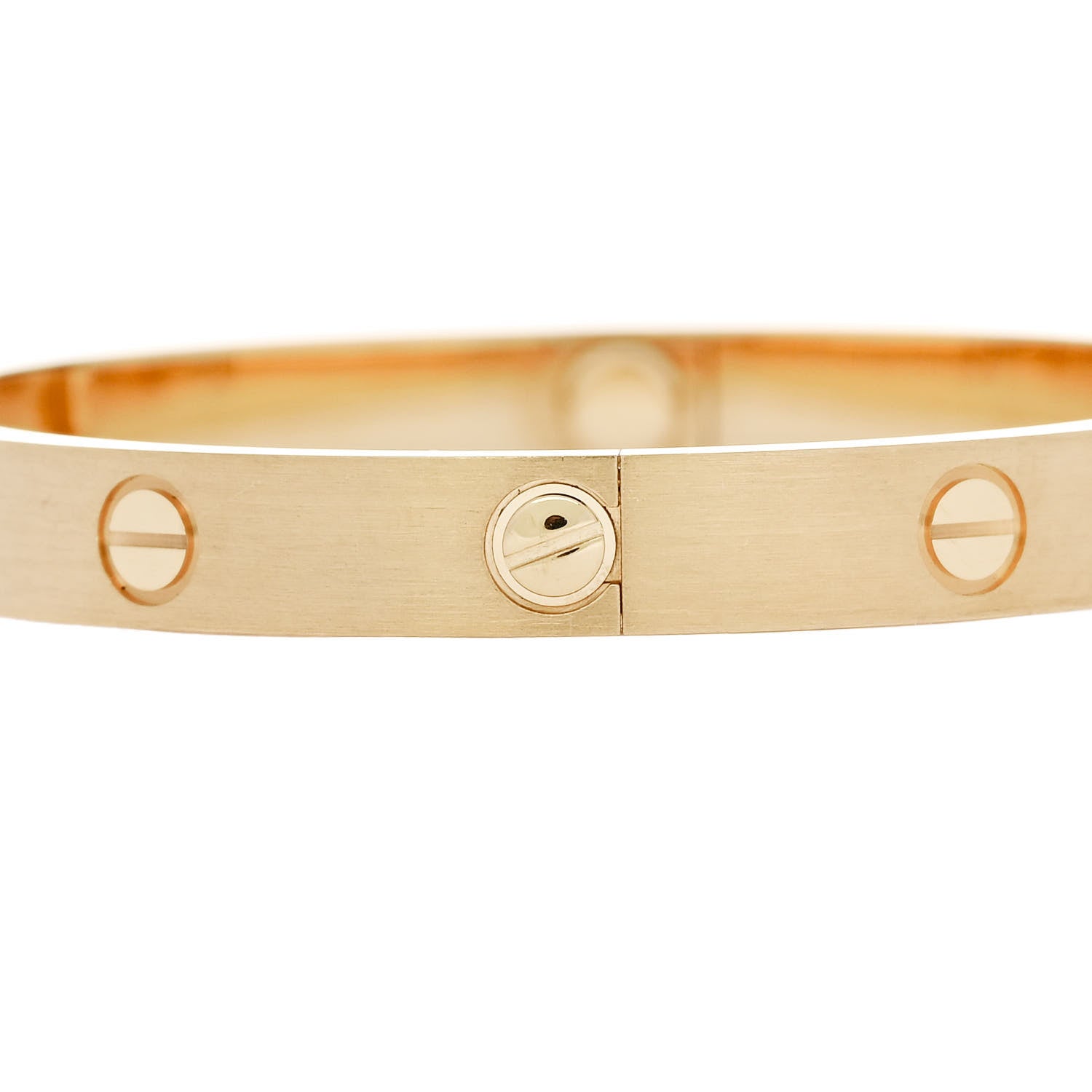 Cartier 18K Yellow Gold Brushed Finish LOVE Bracelet 17 5 of 9