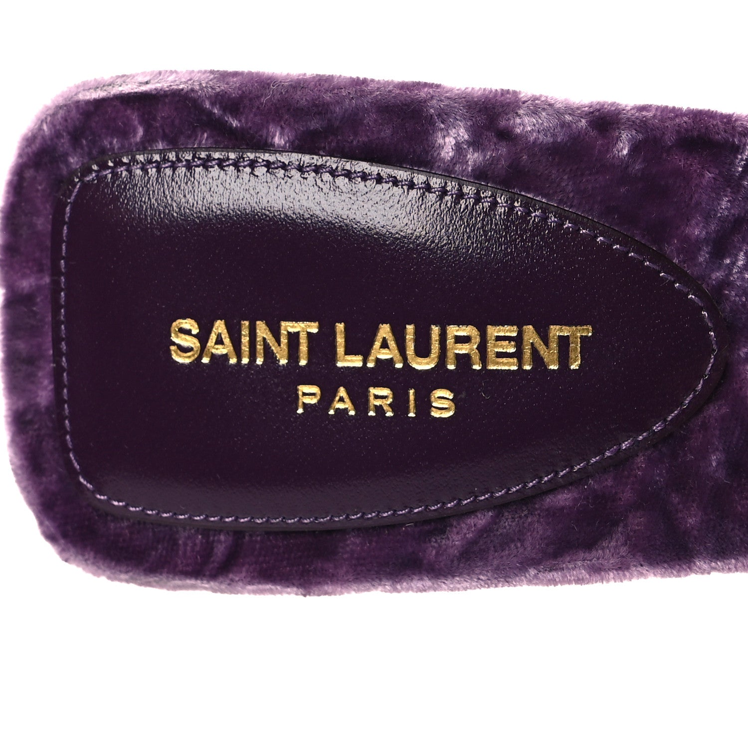 Saint Laurent Velvet Baliqua 105 Mule Sandals 39 Malva 8 of 9