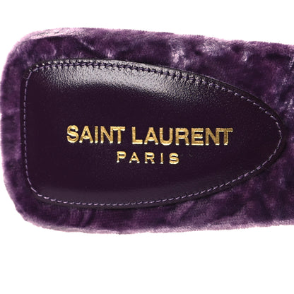 Saint Laurent Velvet Baliqua 105 Mule Sandals 39 Malva 8 of 9