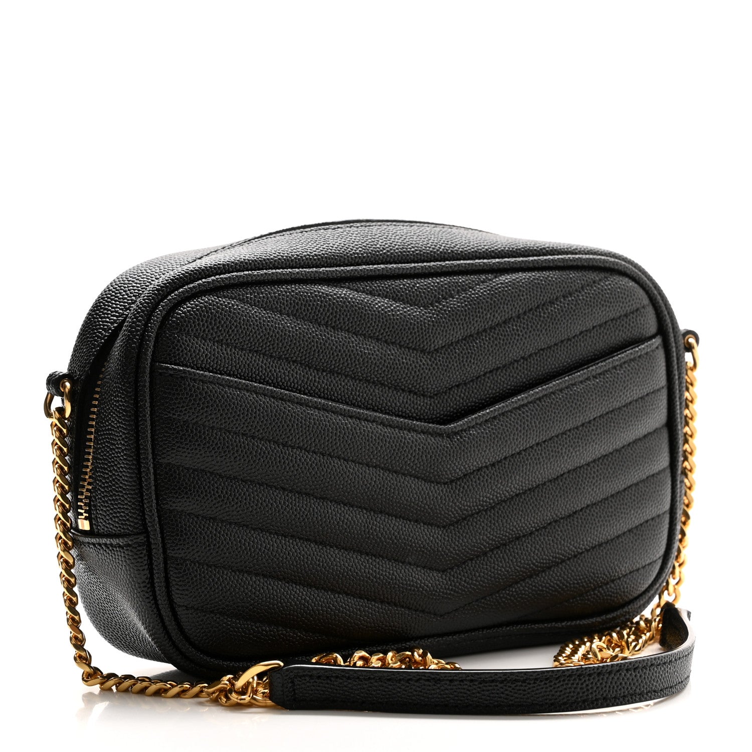 Saint Laurent Grain De Poudre Matelasse Monogram Mini Lou Camera Bag Black 3 of 11