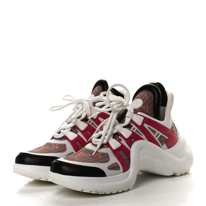 Louis Vuitton Calfskin Nylon LV Pop Archlight Sneaker 38.5 Rose 3 of 13