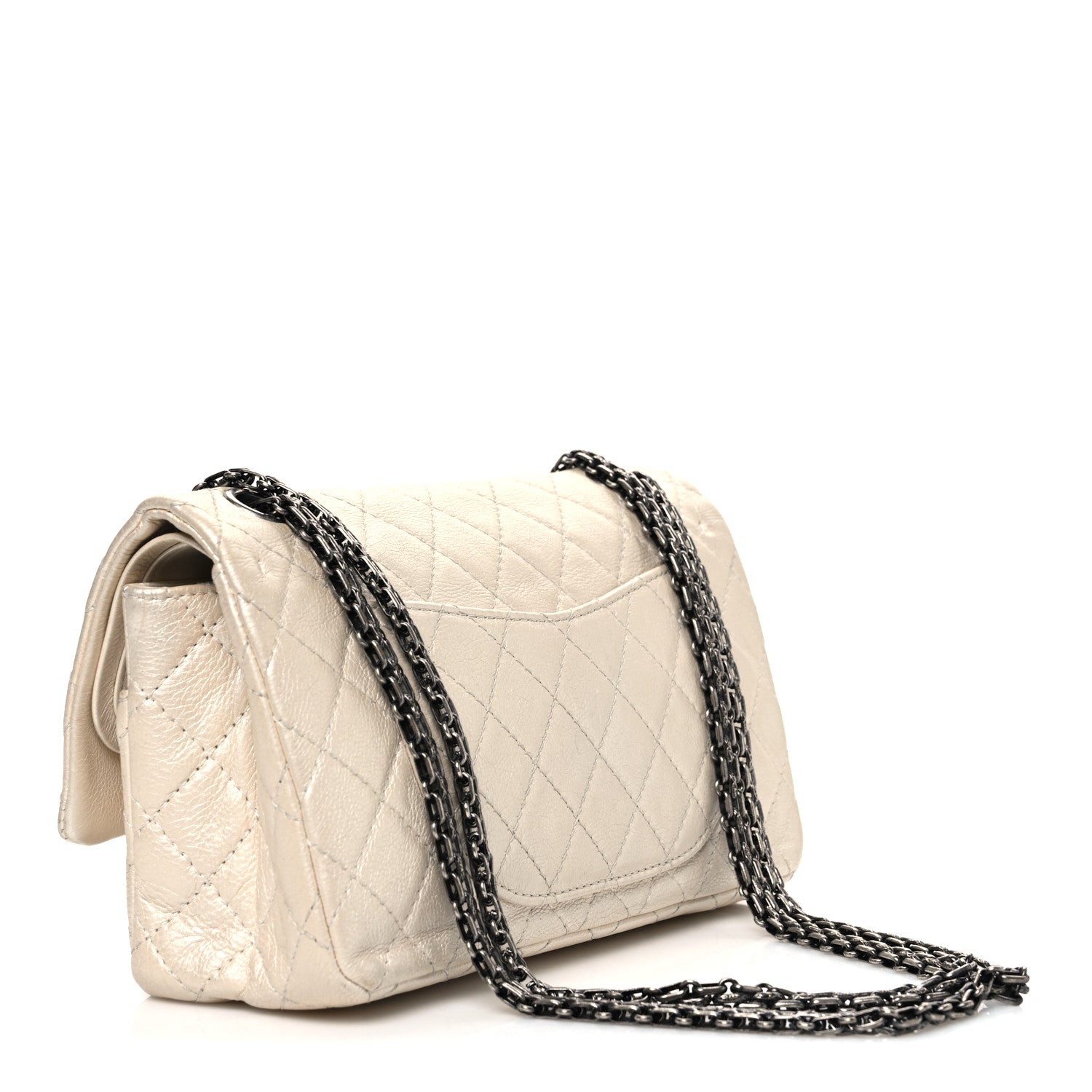Chanel Aged Calfskin Lucky Charms 2.55 Reissue 225 Flap Ivory 3 of 10