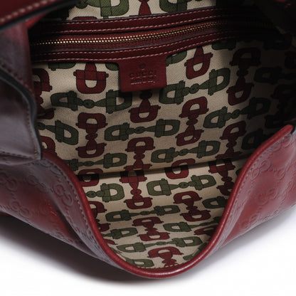 Gucci Guccissima Medium Jackie O Bouvier Hobo Dark Red 5 of 7