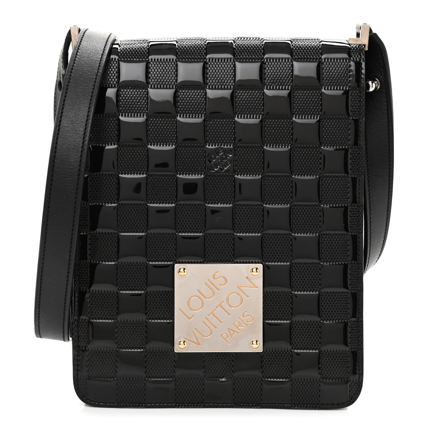 Louis Vuitton Damier Vernis Club Bag Black 3 of 13