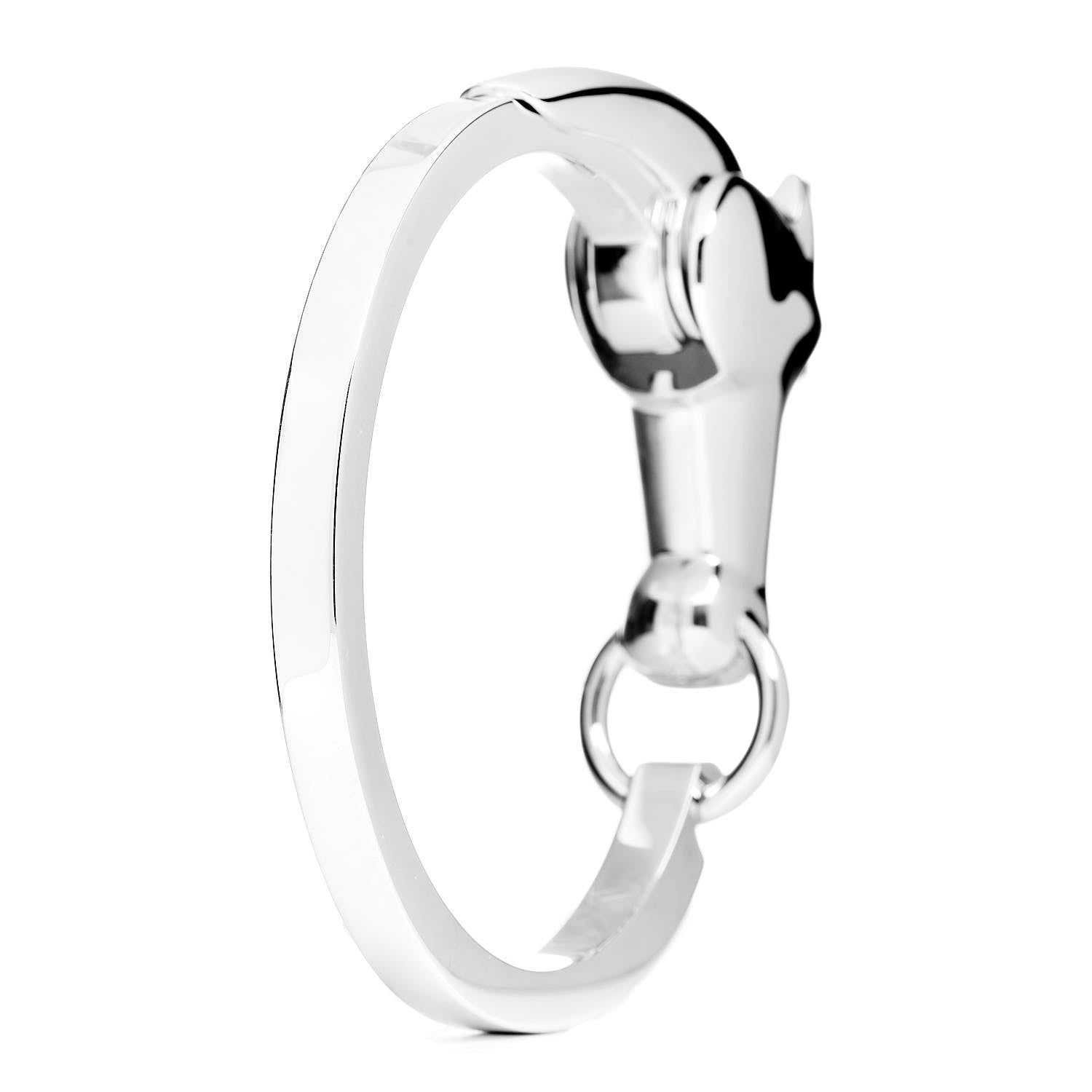 Hermes Sterling Silver PM Galop Bracelet SH 3 of 4