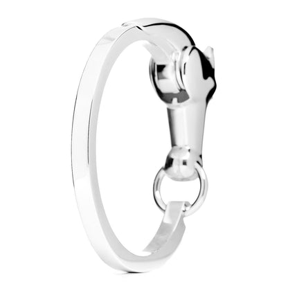 Hermes Sterling Silver PM Galop Bracelet SH 3 of 4